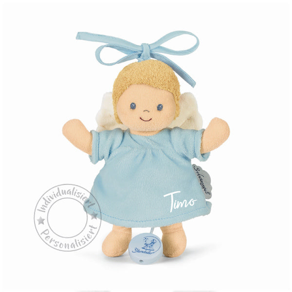 Sterntaler Spieluhr Schutzengel Blau 17 cm personalisierbar