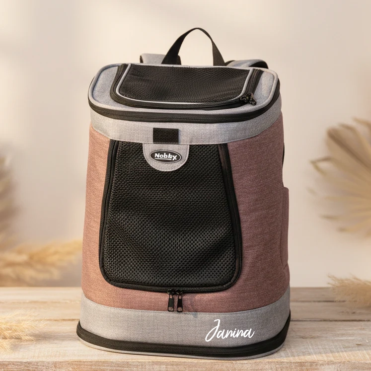 Nobby Rucksack PLATA Altrosa-Grau 34 × 30 × 43 cm