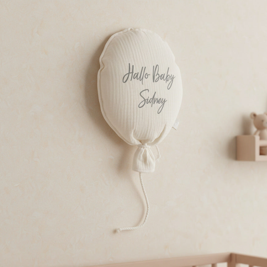 Jollein Stoffballon Ivory aus Baumwolle mit Aufhängeschlaufe