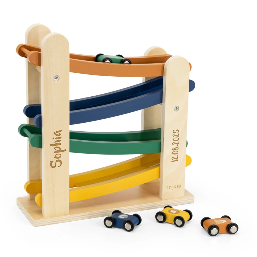 Wooden Race Track with 4 Cars | Trixie