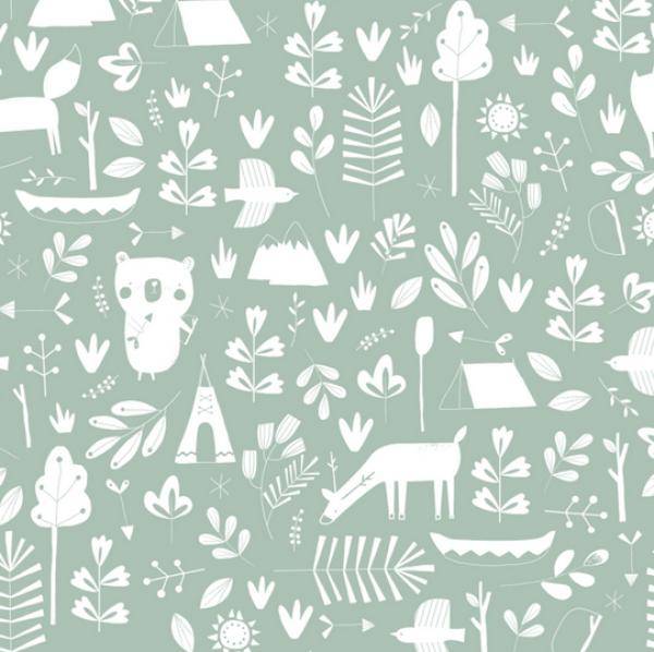 Wandtapete Adventure Mint 10 m × 53 cm