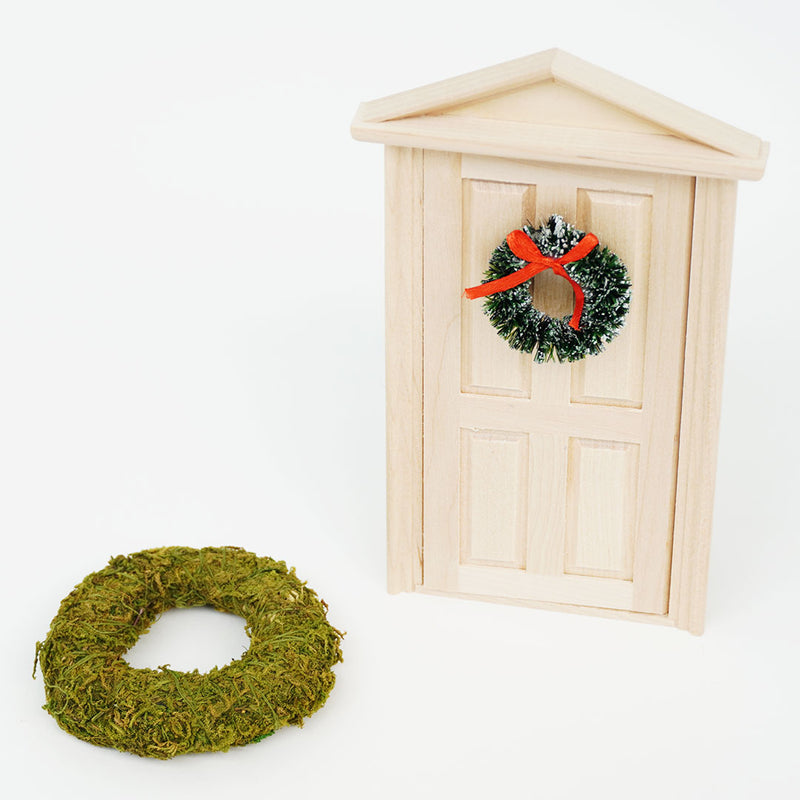 Wichtel Adventskranz-Set mit Mini-Mooskranz und Wachsplatte für die Adventsdeko