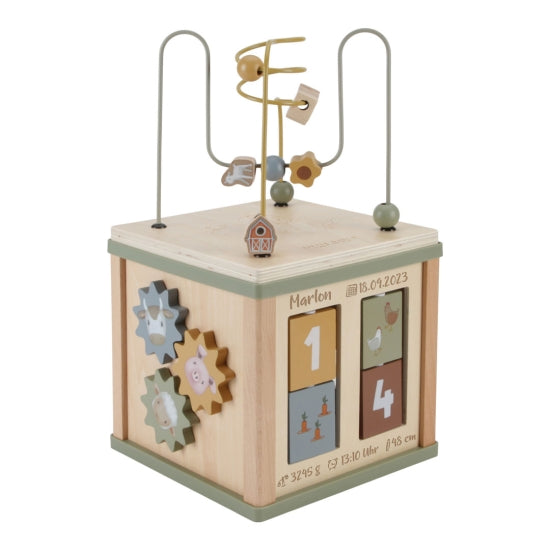 Motorikwürfel Little Farm LD7131 mit Personalisierung zur Geburt