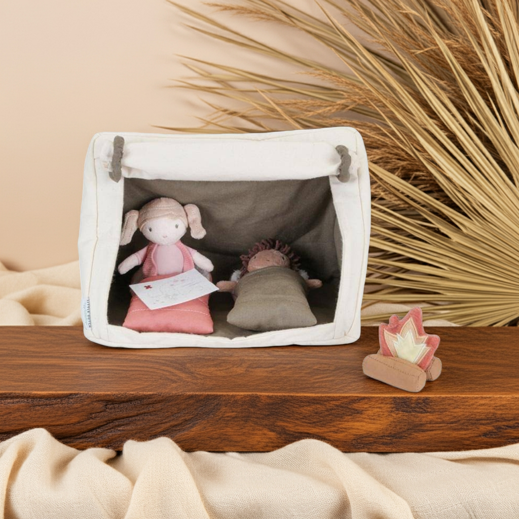 Little Dutch Camping-Set für Kuschelpuppen mit Zelt, Schlafsäcken und Spielzubehör