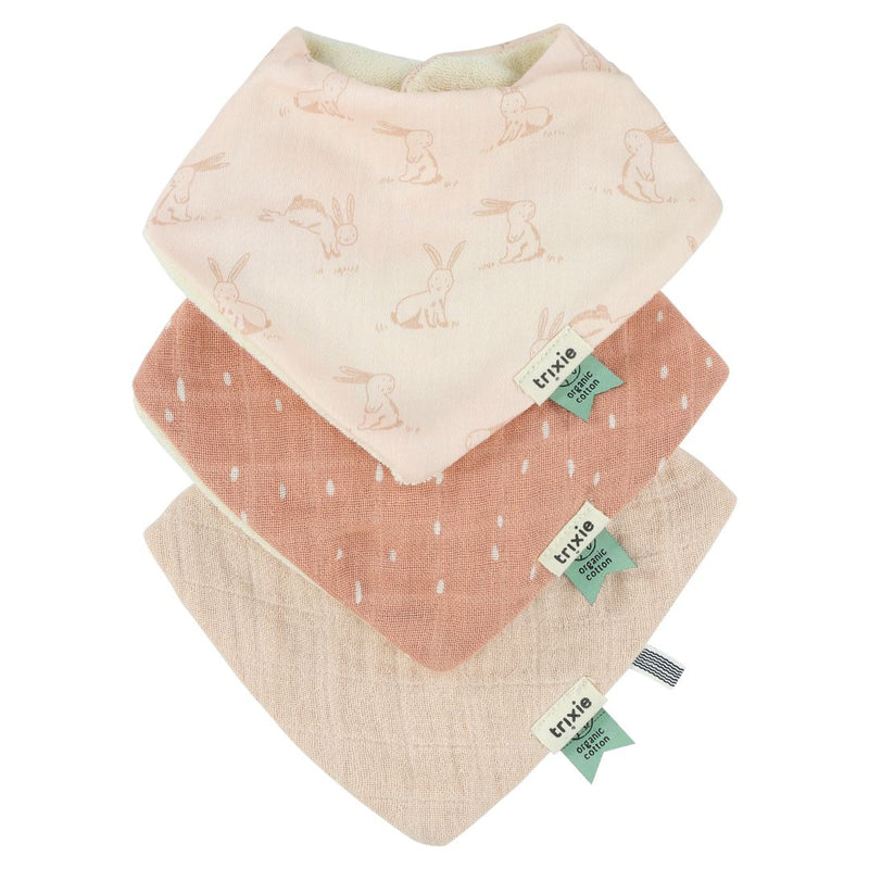Trixie Bandana Lätzchen 3-pack mix Rosy Rabbit Hase – drei Lätzchen in Rosa und Beige