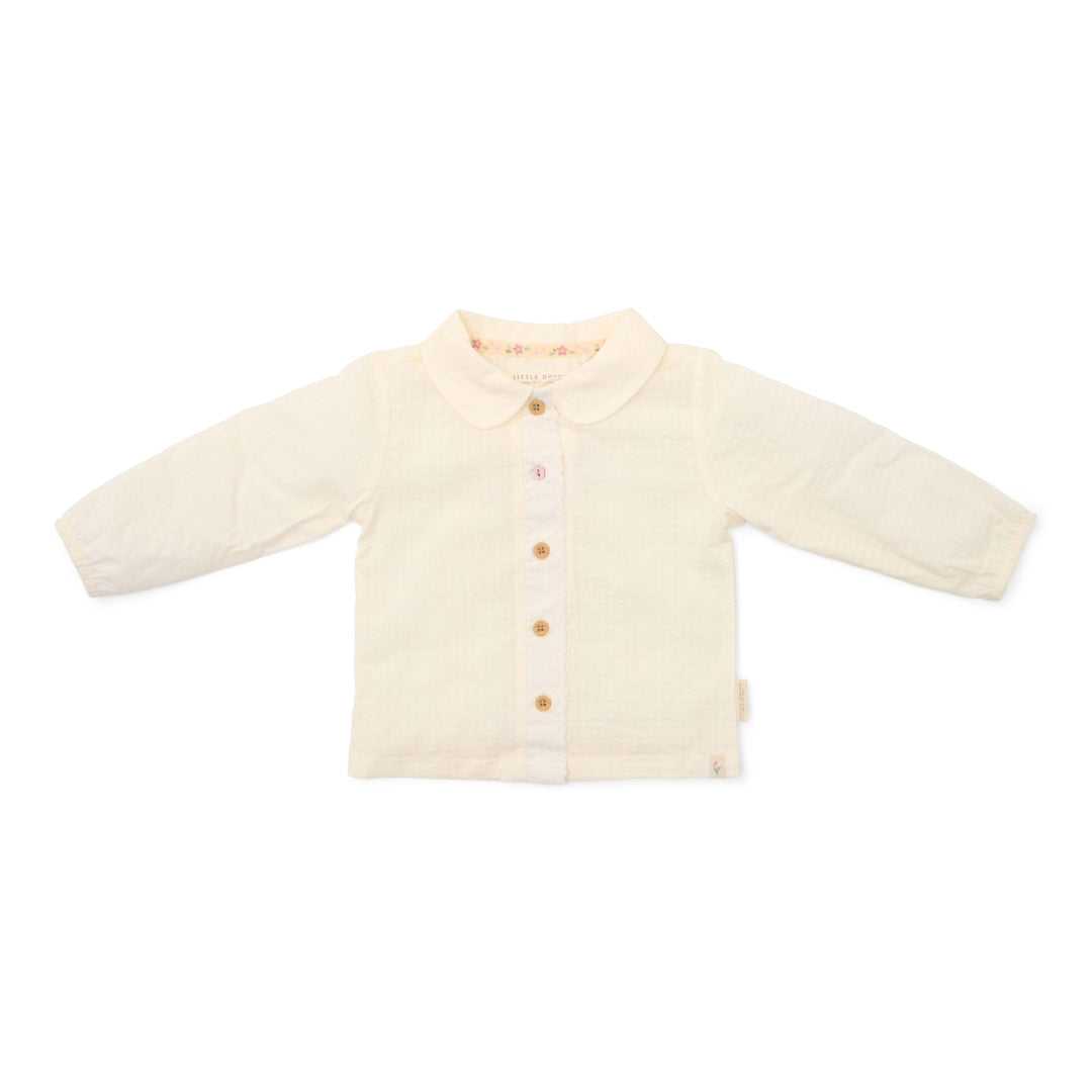 Cremeweiße Langarm-Bluse Fairy Garden von Little Dutch für Babys und Kinder