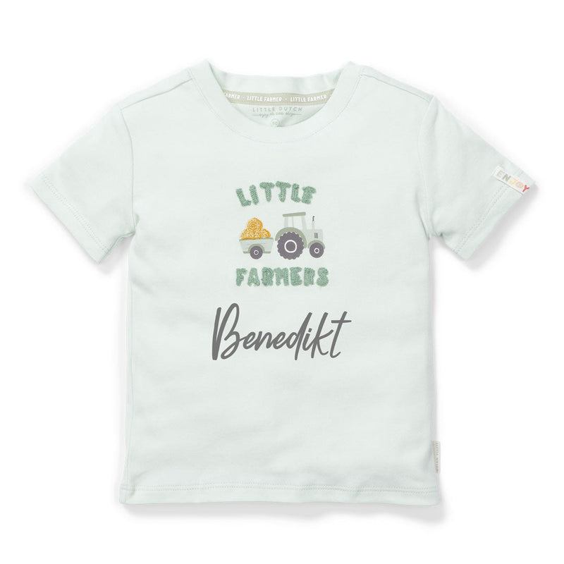 Kinder T-Shirt Farm Green von Little Dutch
