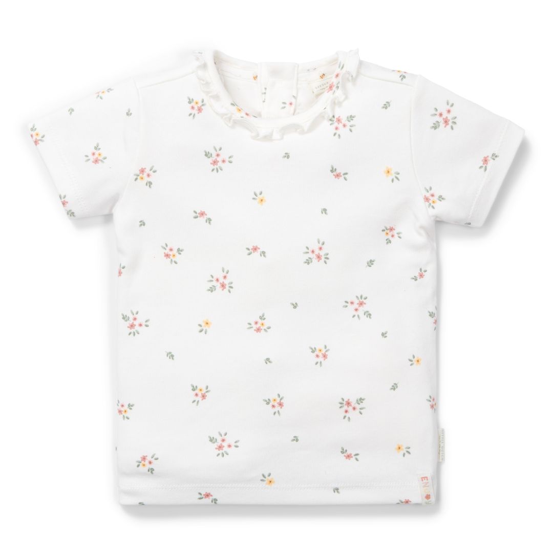 Little Dutch Kurzarm-T-Shirt White Meadows