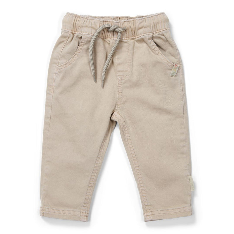 Kinderhose Beige Little Farm von Little Dutch – Hose mit elastischem Bund und Kordelzug