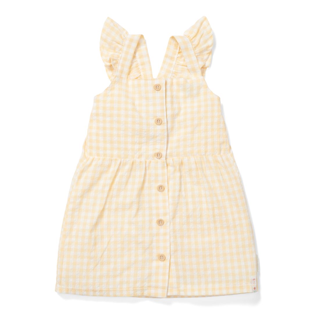 Little Dutch Sunshine Checks ärmelloses Kleid für Mädchen