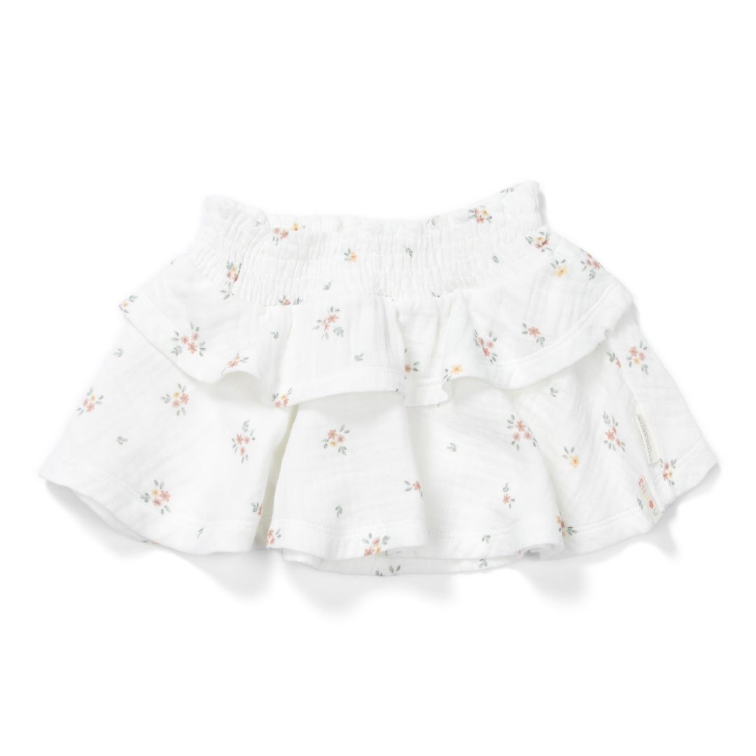 Little Dutch Musselin-Rock White Meadows aus Bio-Baumwolle für Babys und Kinder