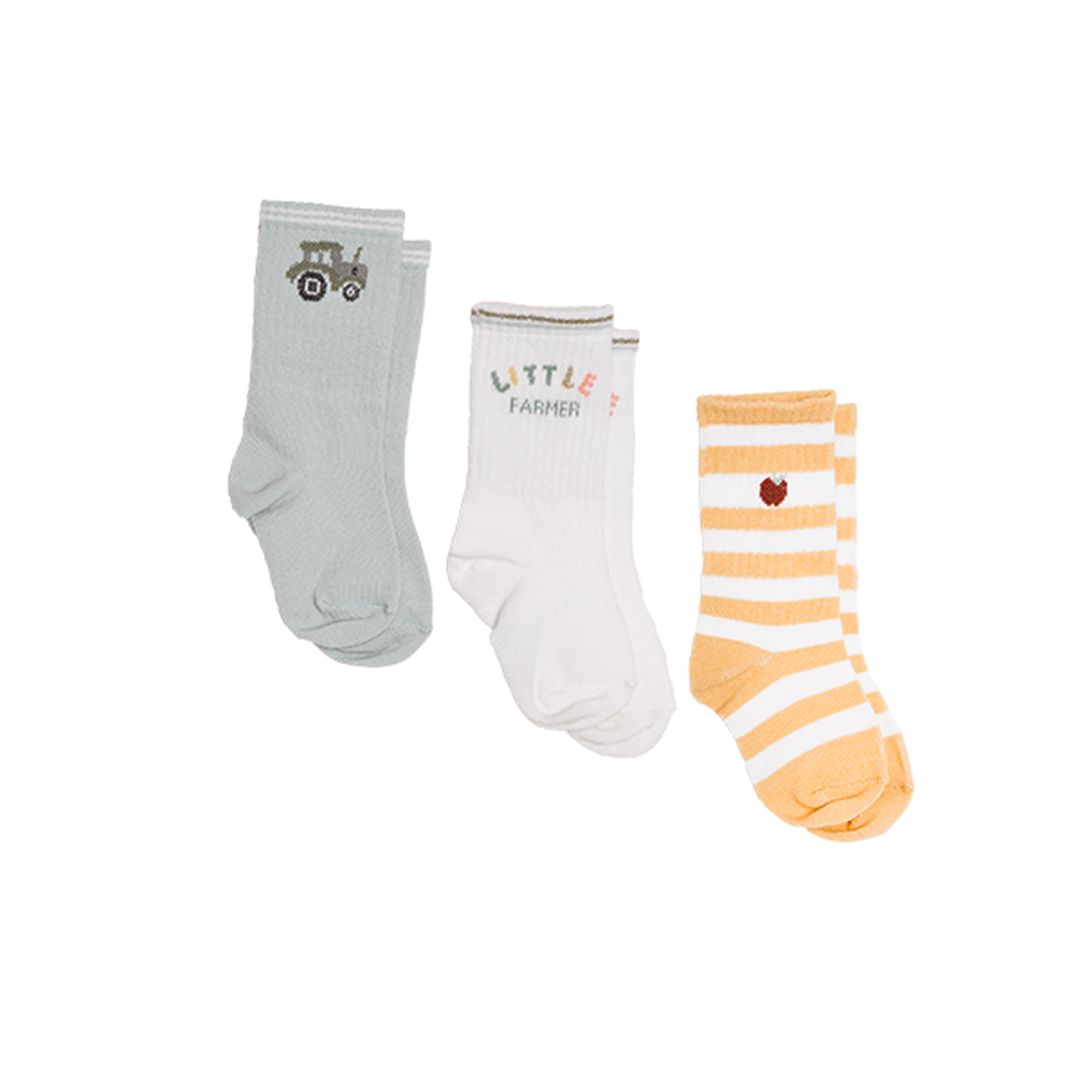 Little Dutch Babysocken Grün Gelb Weiß im 3er-Set