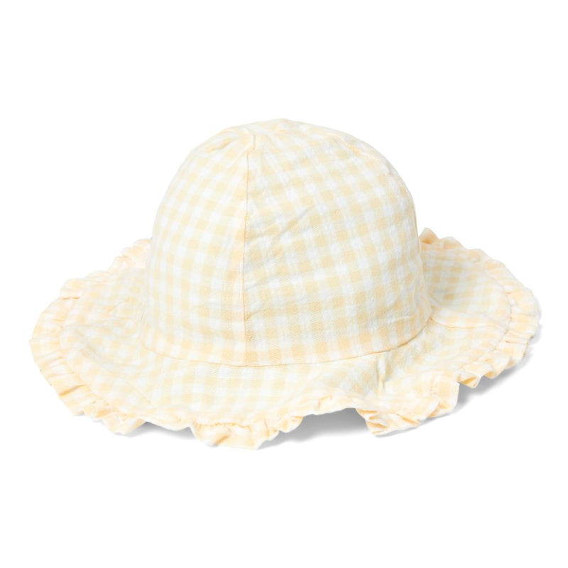 Little Dutch Wende-Sonnenhut Sea Green / Sunshine Checks – Produktansicht