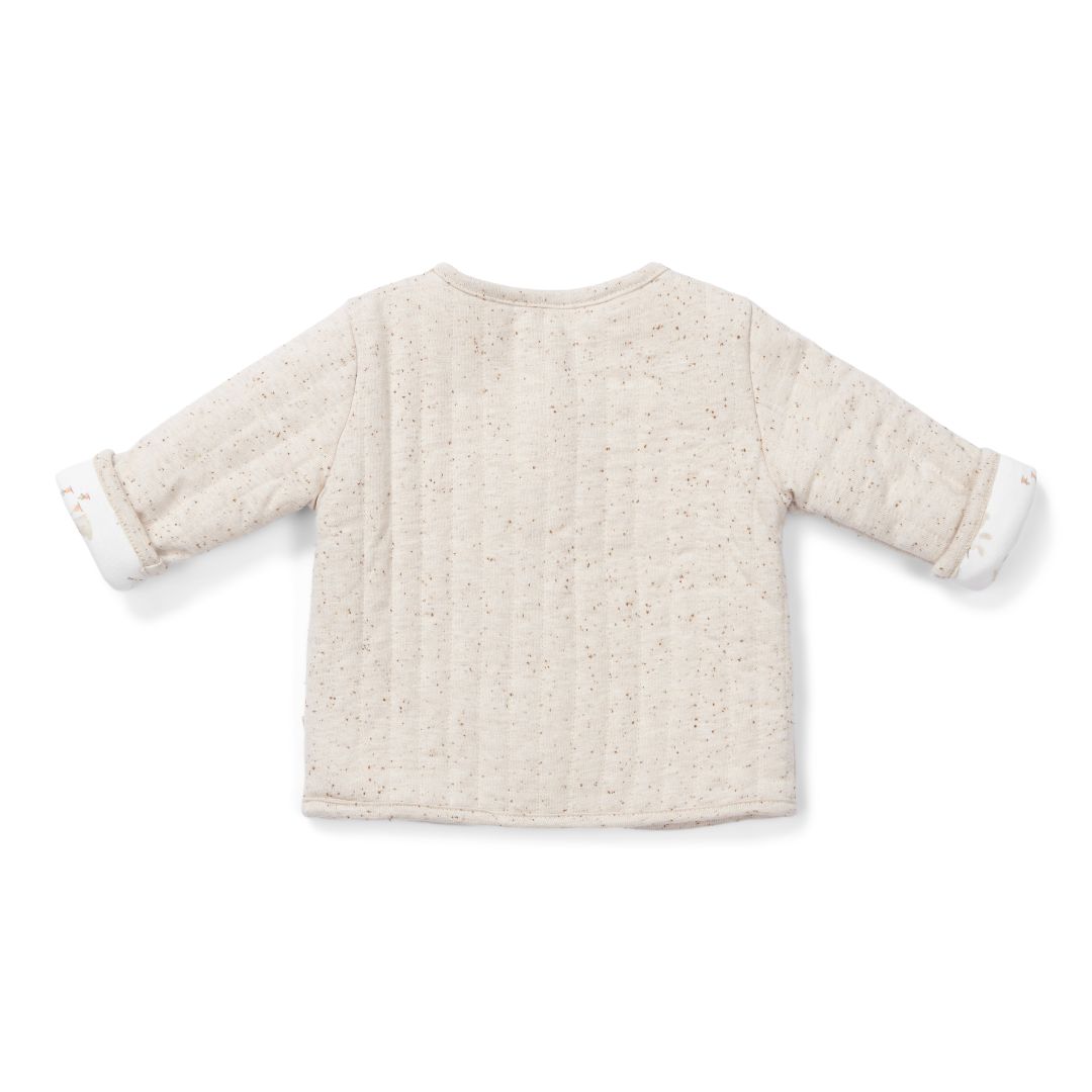 Wendejacke Baby Bunny Nappy Sand – Detailansicht der wendbaren Babyjacke