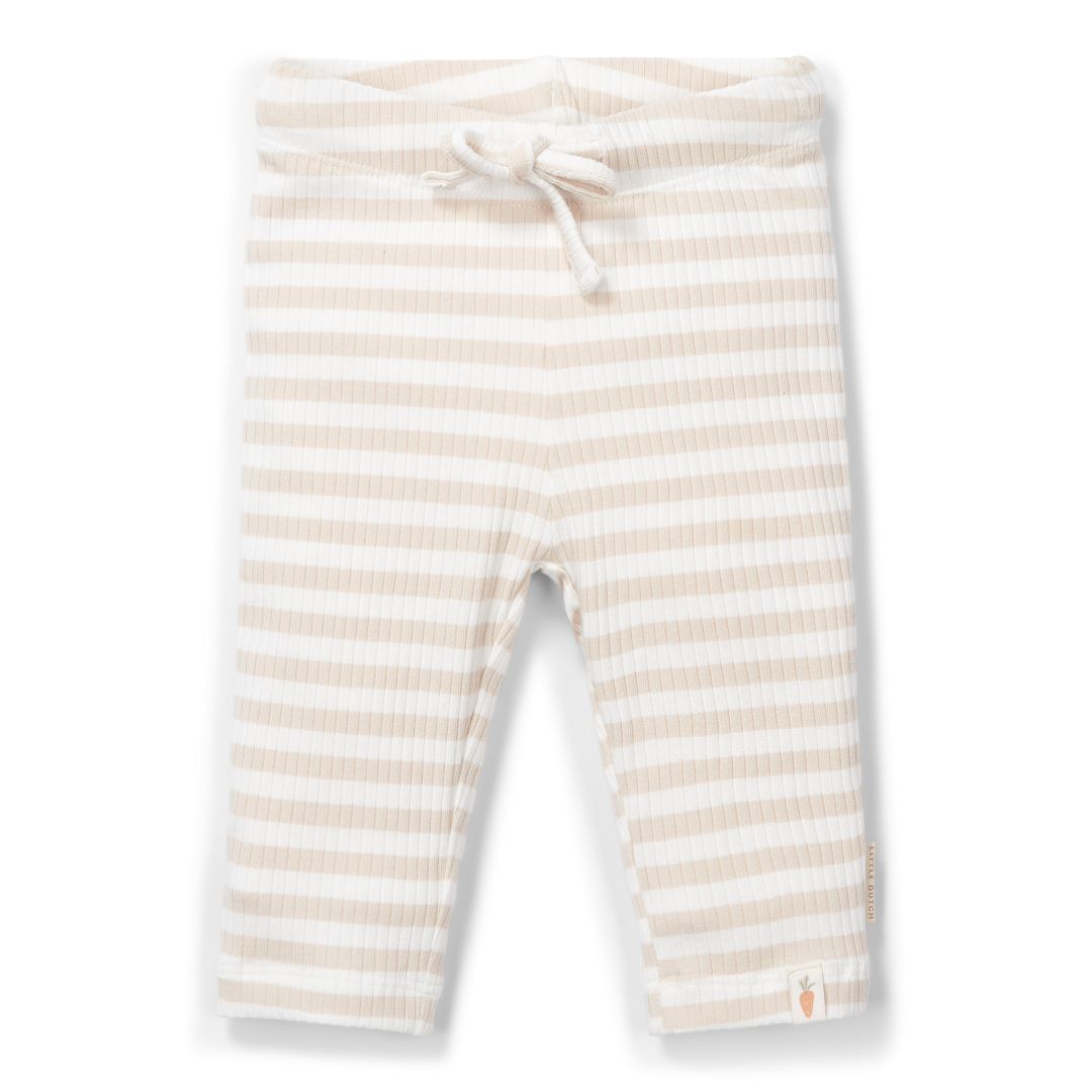 Little Dutch Babyhose Stripe Sand/White aus Bio-Baumwollmischung