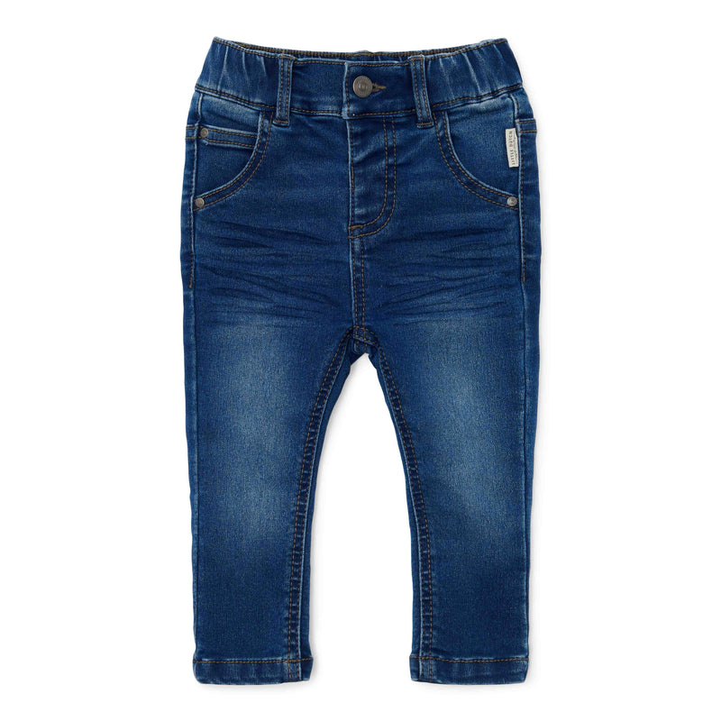 Denim-Jogginghose Little Farm in Dunkelblau mit elastischem Bund