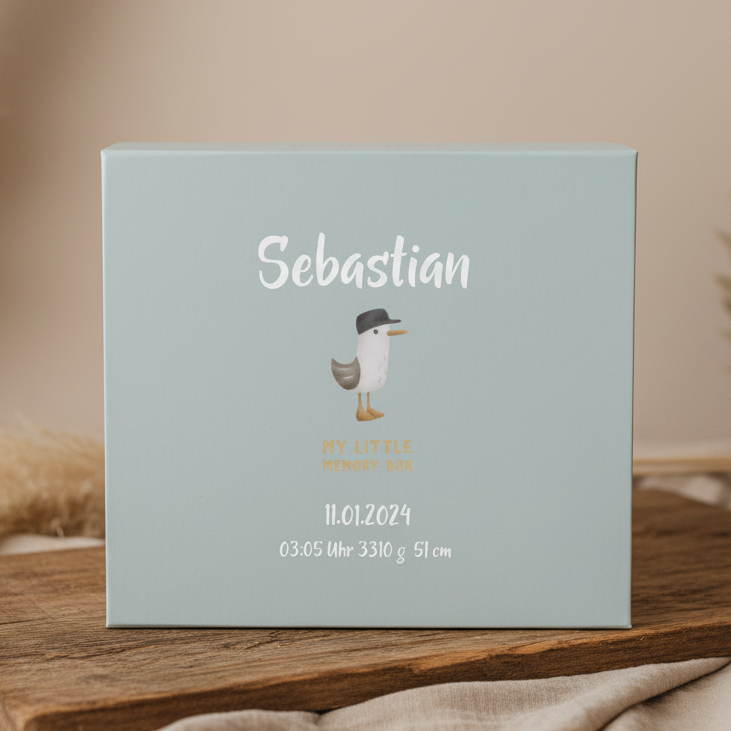 Sailors Bay Baby-Erinnerungsbox mit individueller Personalisierung