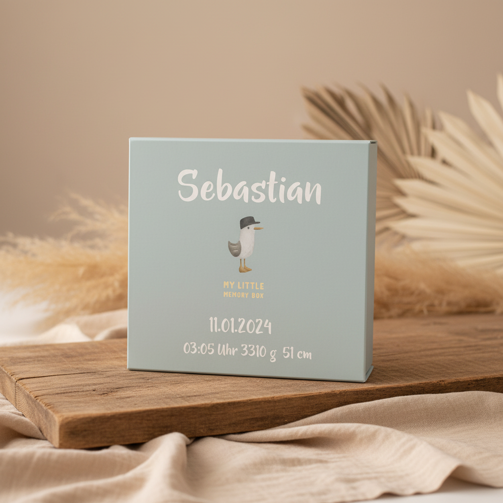 Sailors Bay Baby-Erinnerungsbox mit Personalisierung zur Geburt