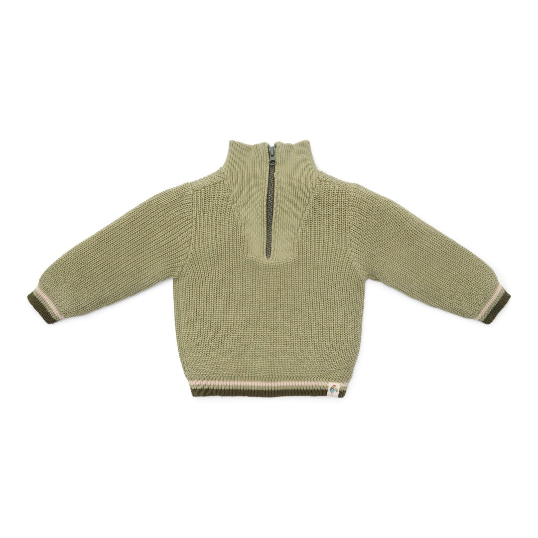 Grüner Strickpullover Little Farm | Little Dutch