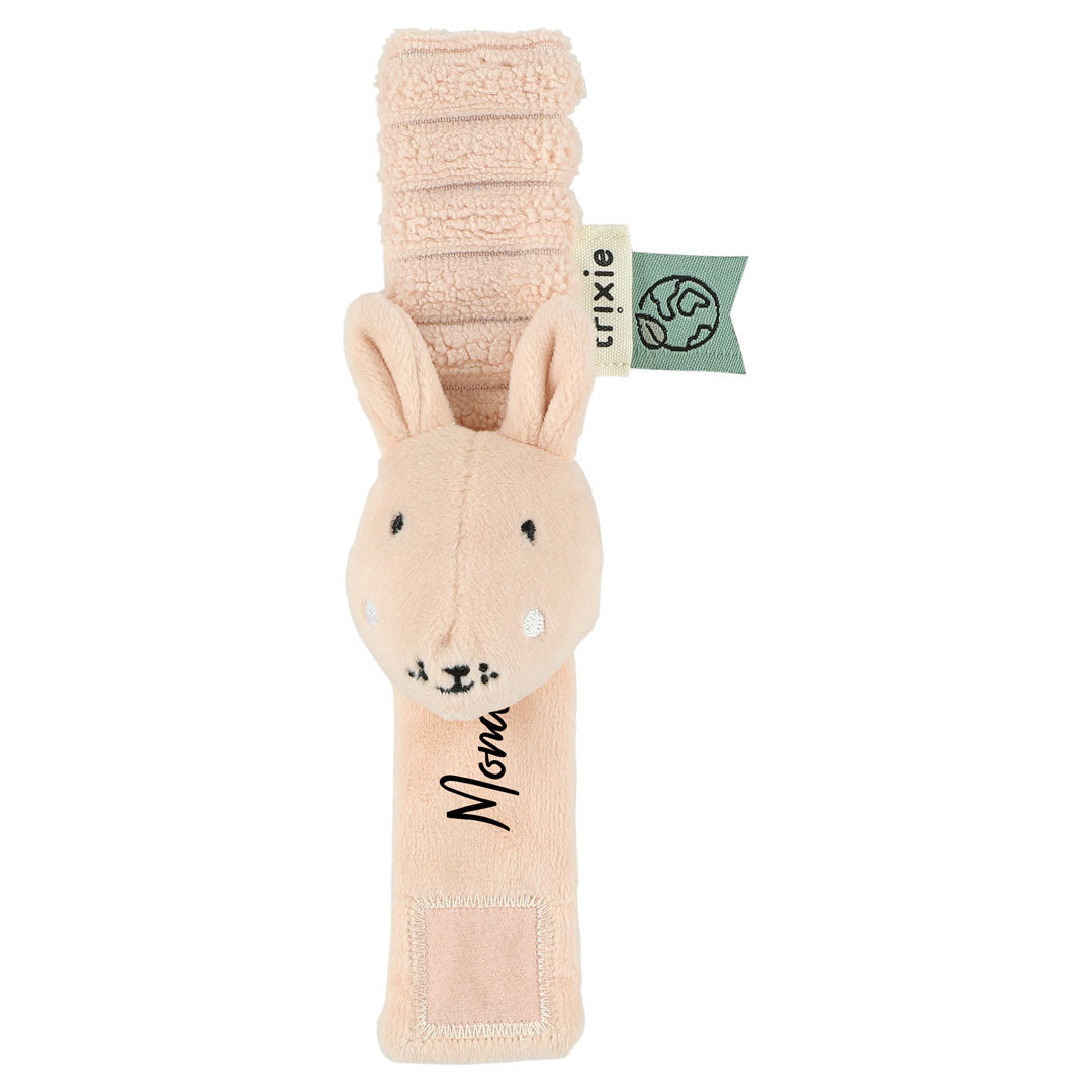 Trixie Handgelenksrassel Frau Hase in Rosa – Rassel mit Knisterpapier für Babys ab Geburt