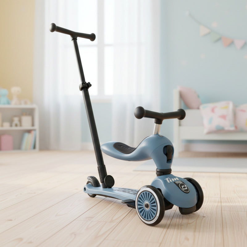 Highwaykick 1 Push & Go staal | Scoot and Ride