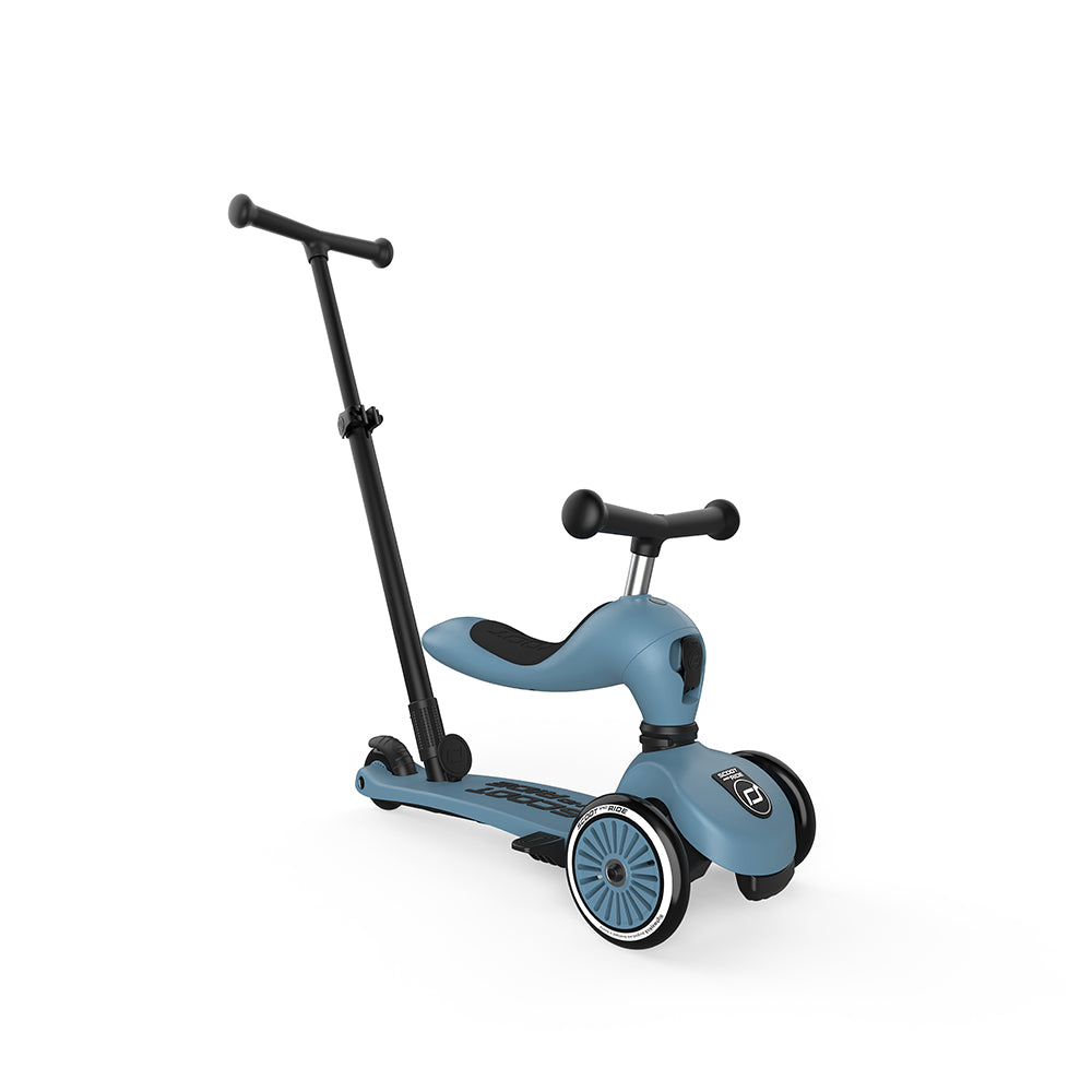 Highwaykick 1 Push & Go staal | Scoot and Ride