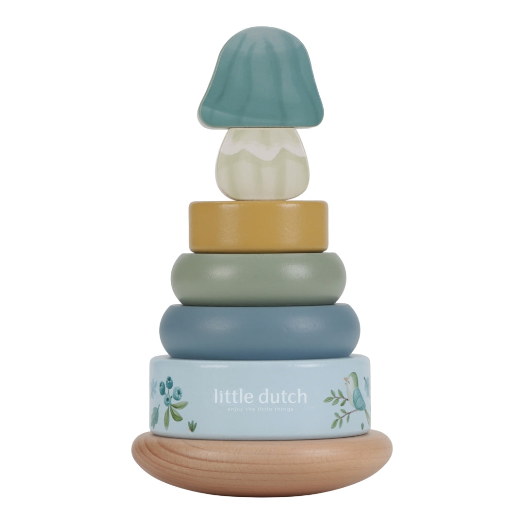 Torre de apilamiento de madera Forest Friends "Para el nacimiento" | Little Dutch