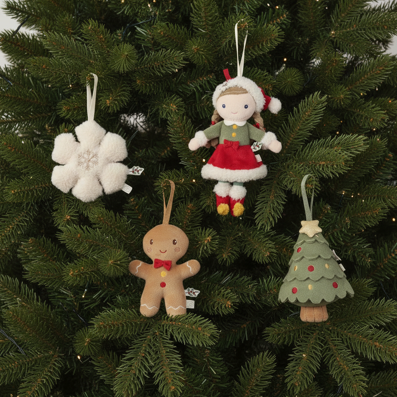 Little Dutch Christmas Tree Ornament Set Pink GRS - 4-piece