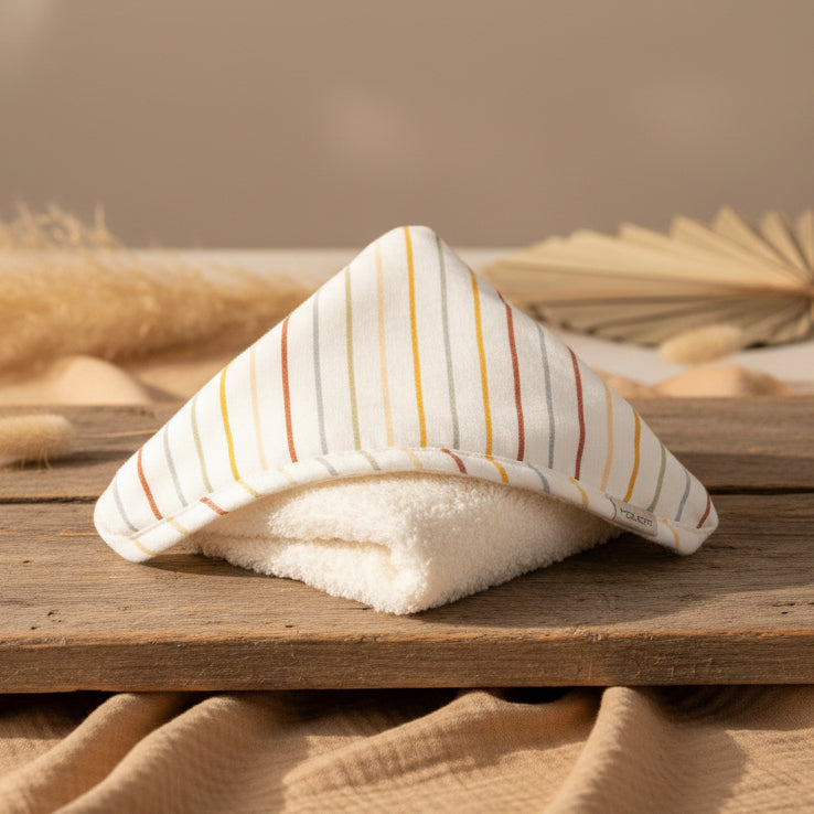 Kapuzenhandtuch Vintage Sunny Stripes von Little Dutch