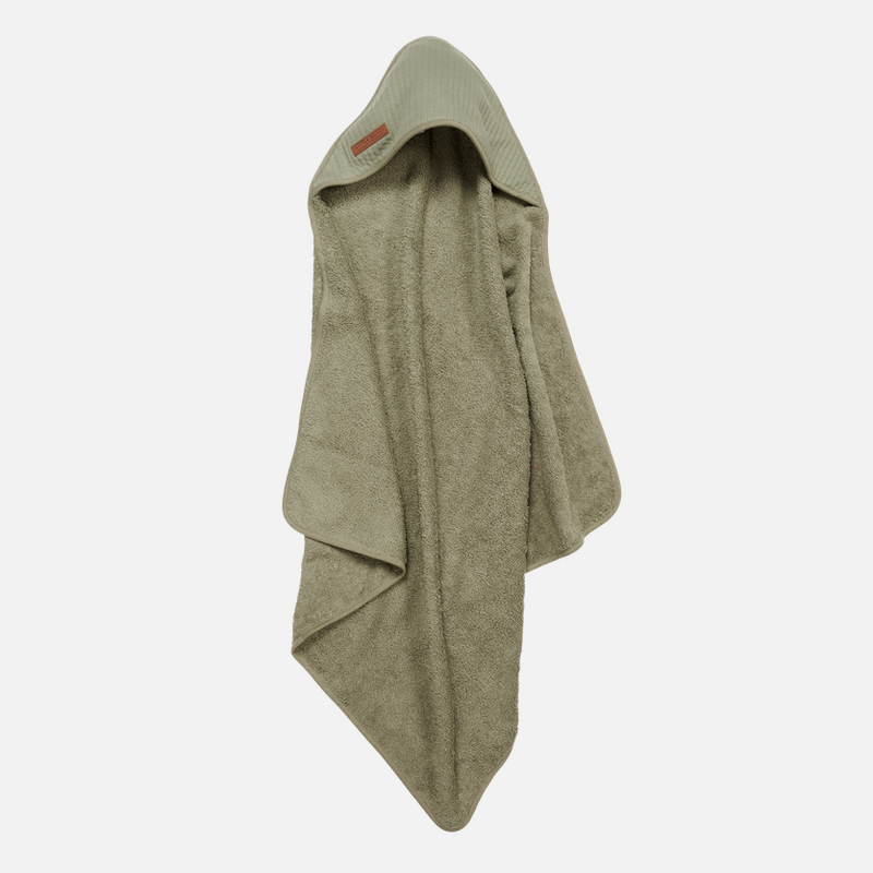 Kapuzenhandtuch Pure Olive 75 x 75 cm von Little Dutch