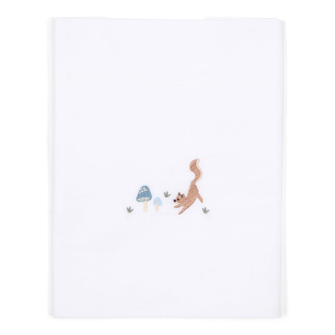 Kinderbettlaken Mushrooms bestickt 110 x 140 cm von Little Dutch