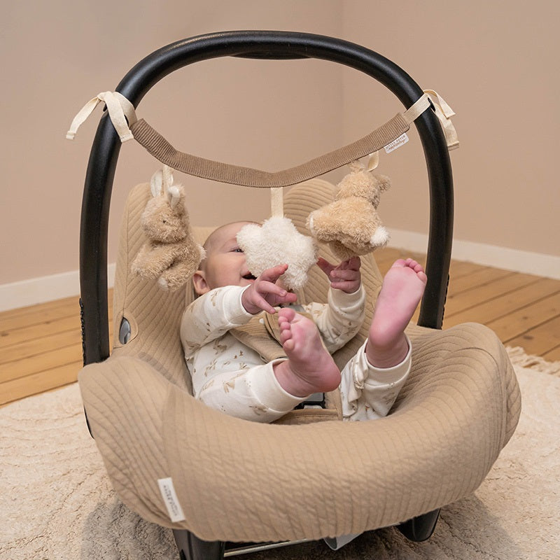 Kinderwagenkette Baby Bunny mit zwei Hasen und Wolke für Babys von 0 bis 6 Monaten