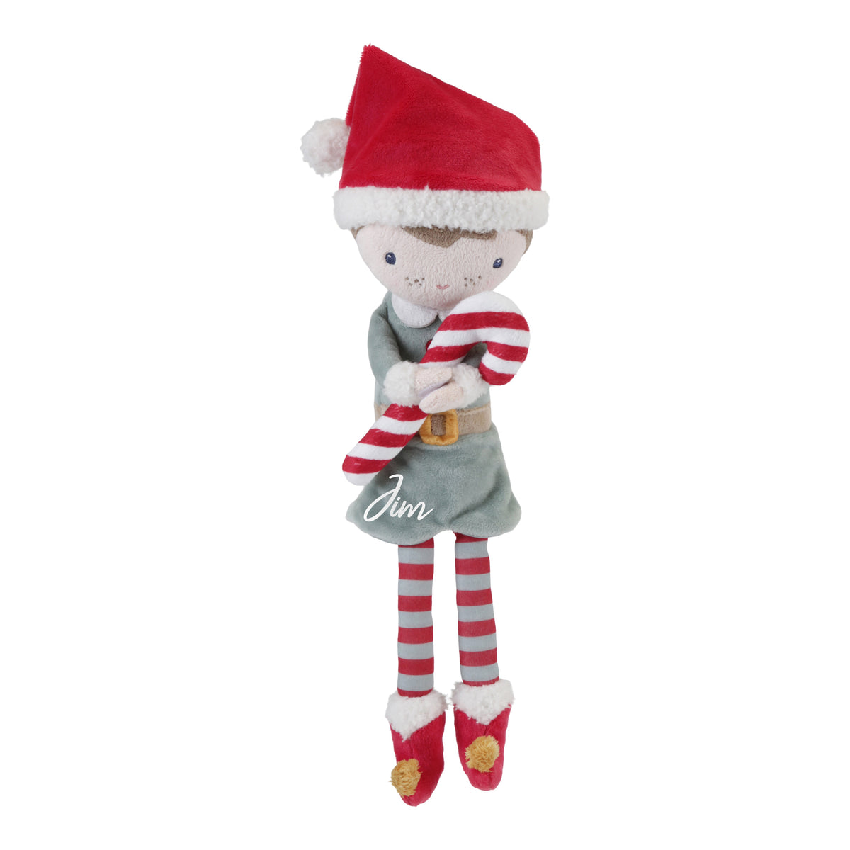 Personalisierbare Kuschelpuppe Jim Weihnachten 35 cm – optional mit Name