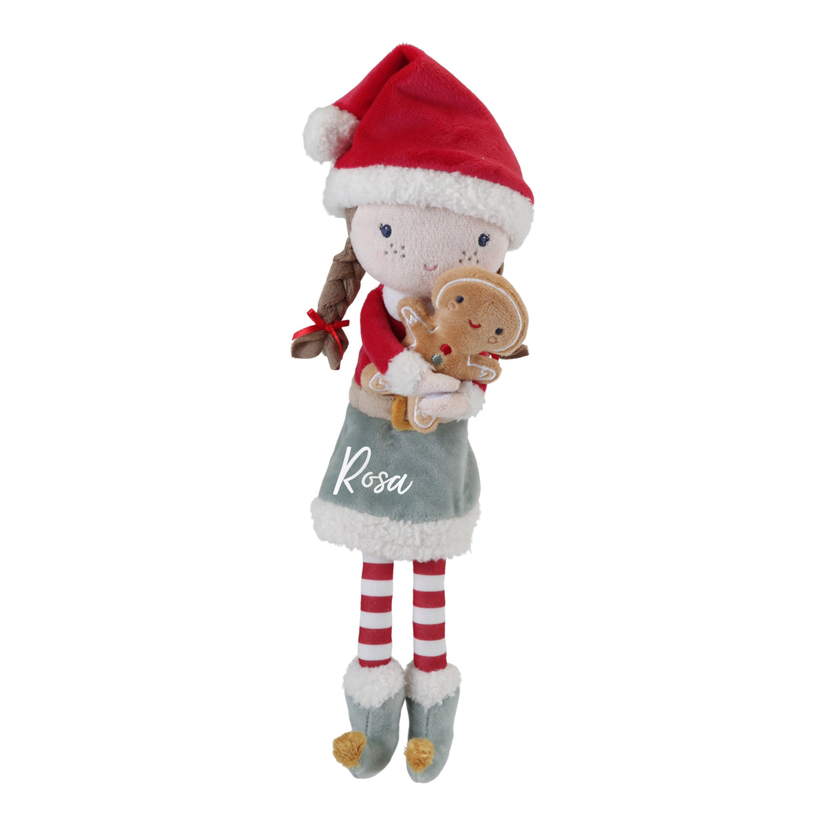 Kuschelpuppe Rosa Weihnachten 35 cm im festlichen Outfit