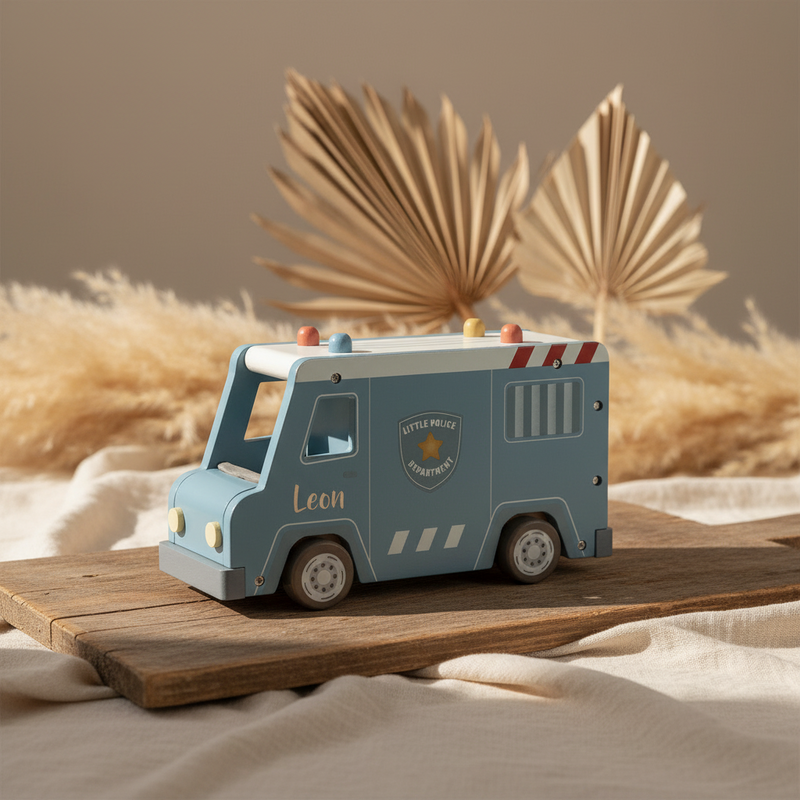 Holz-Polizeibus von Little Dutch mit Figuren und Zubehör