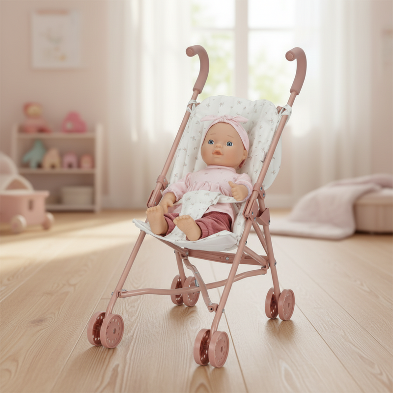 Poppenbuggy metaal incl. buggytas