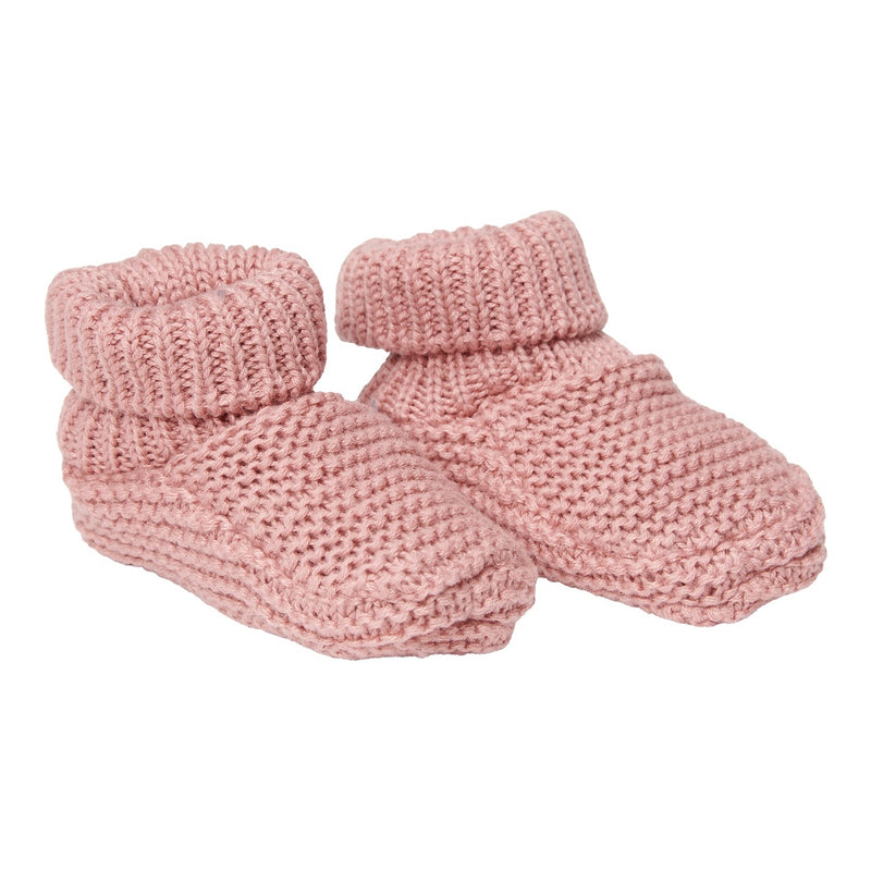 Little Dutch Strick-Babyschuhe Flowers & Butterflies Pink Größe 2