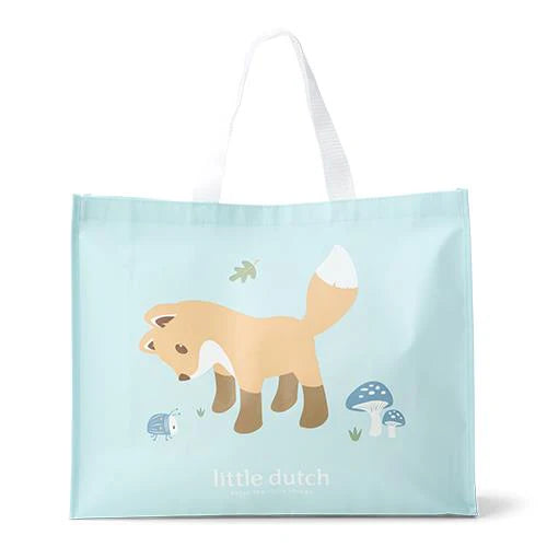Little Dutch Forest Friends Shopper – Einkaufstasche mit Waldmotiven und langen Tragegriffen