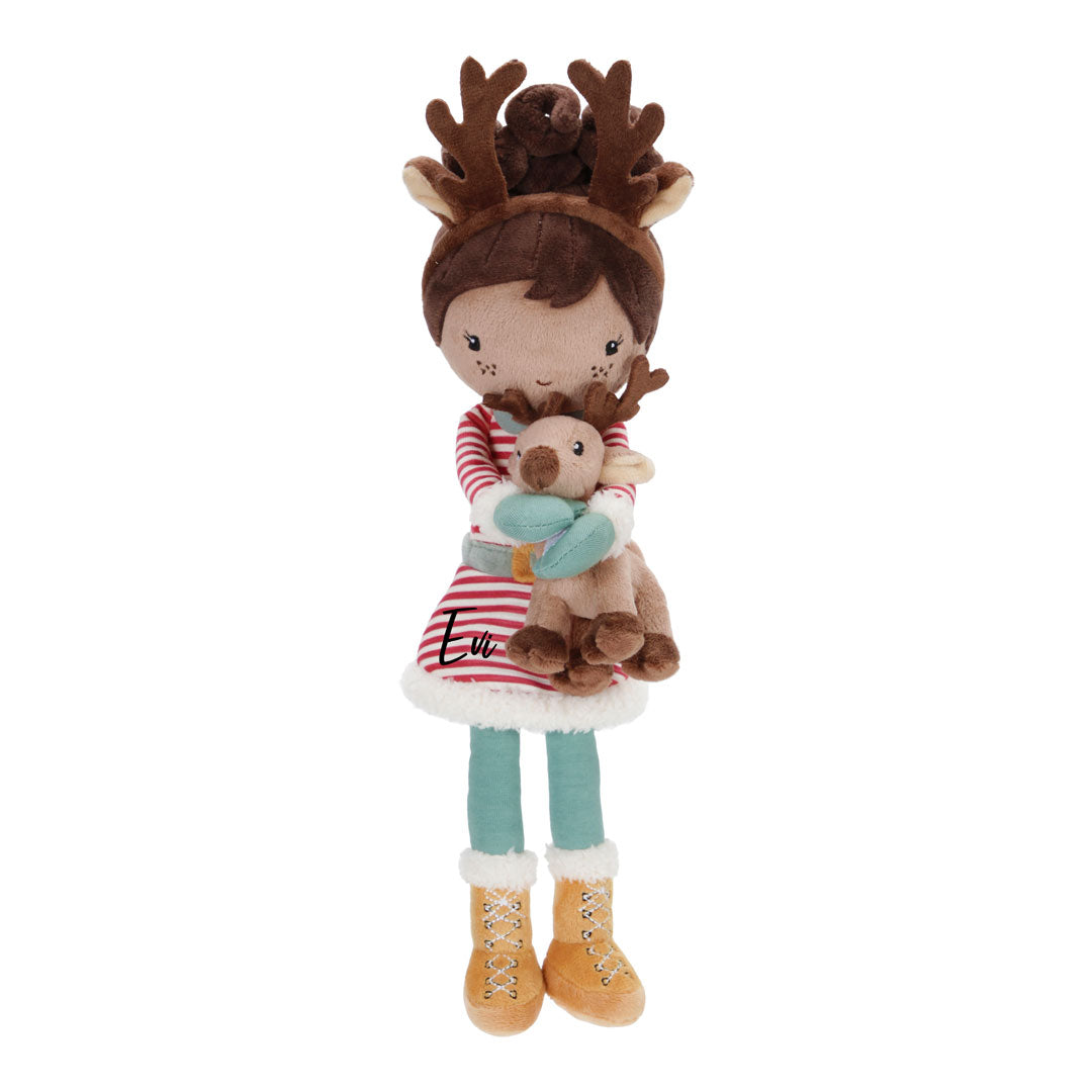 Kuschelpuppe Evi, 35 cm, mit winterlicher Kleidung – Produktansicht