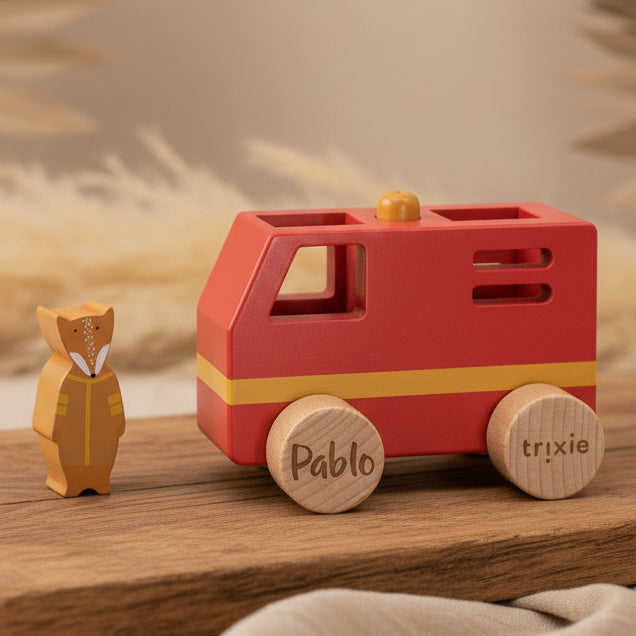 Mini-Feuerwehrwagen aus Holz | Trixie