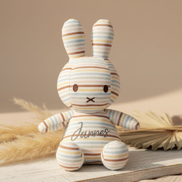 Miffy Kuscheltier Vintage Sunny Stripes 35 cm – personalisiertes Beispiel mit Name