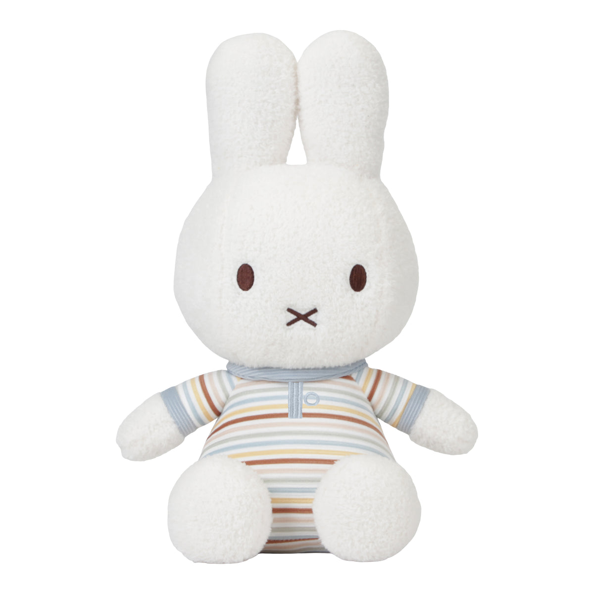 Miffy Kuscheltier Hase Vintage Sunny Stripes 35 cm – weicher Plüschhase mit Cord-Kleid im Streifen-Design ab Geburt