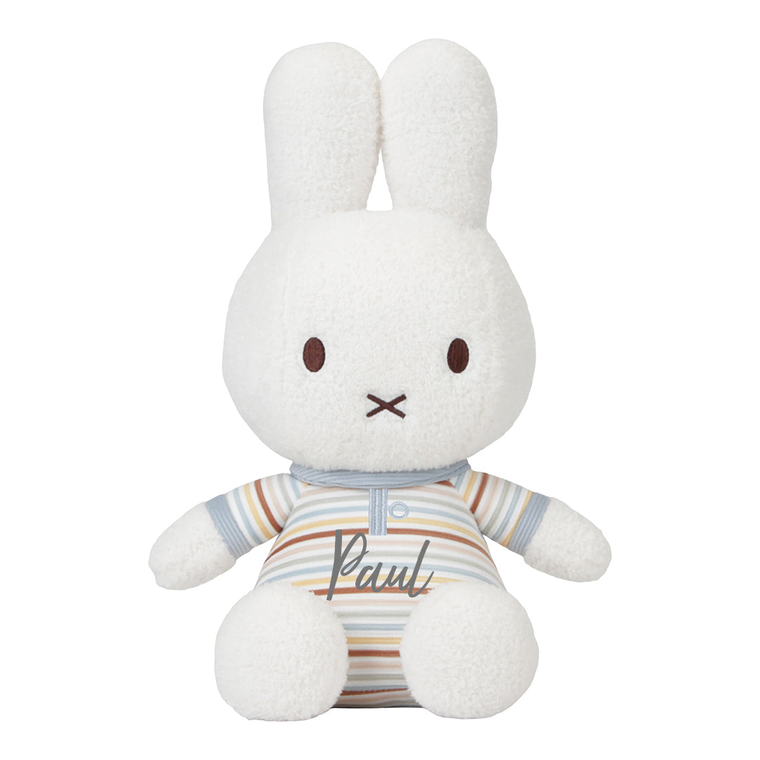 Personalisiertes Miffy Kuscheltier Vintage Sunny Stripes 35 cm mit Namen