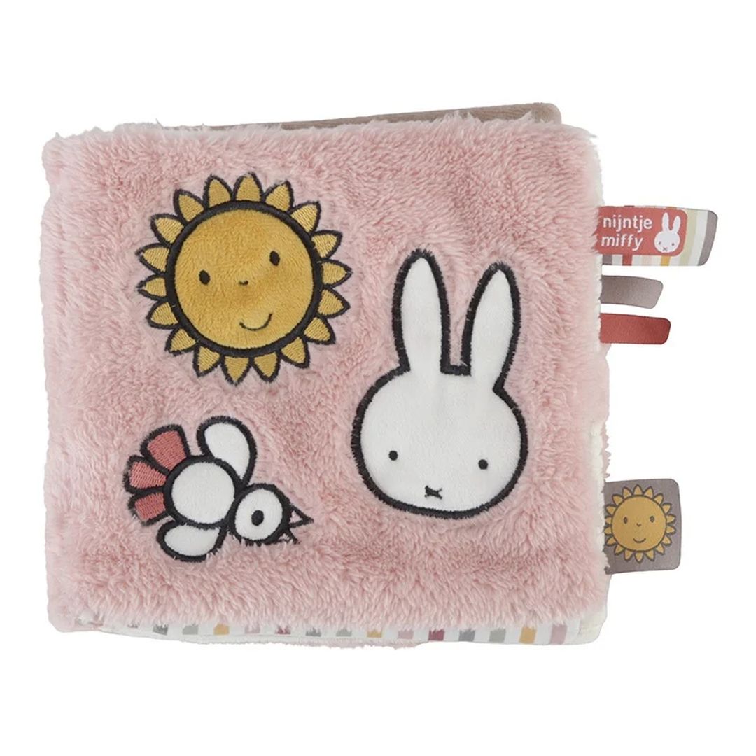 Miffy x Tiamo Stoffbuch Fluffy Pink mit Aktivitäten für Babys