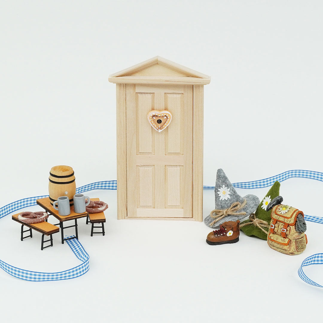 Wichtel Oktoberfest Miniatur-Set mit Hüten, Brezeln und Festzubehör