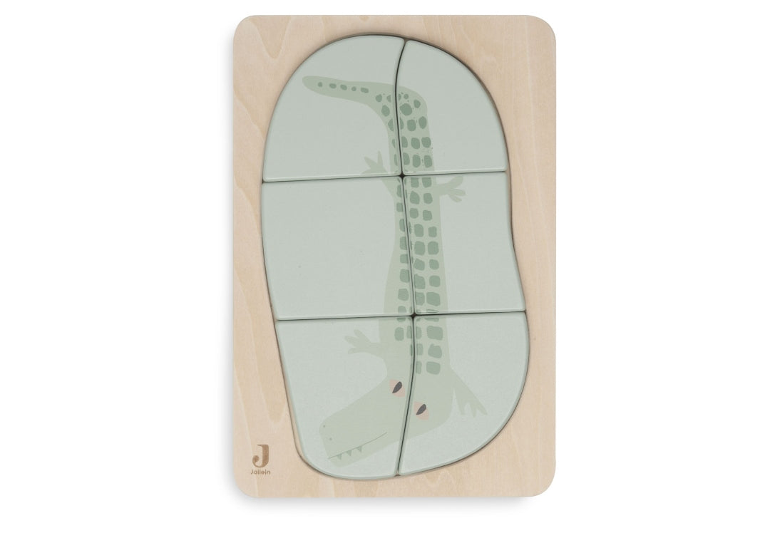 Jollein Holzpuzzle Croco 6-teilig