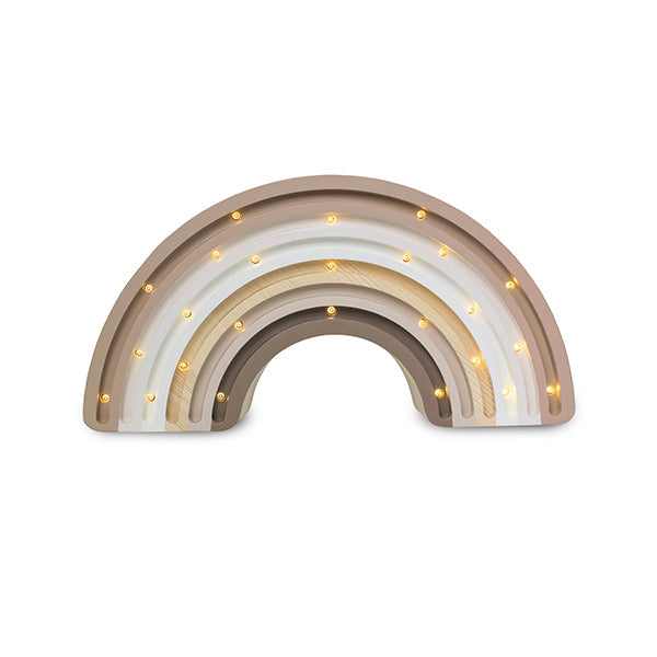 Little Lights Holz-Nachtlicht Regenbogen Cappuccino mit Dimmer