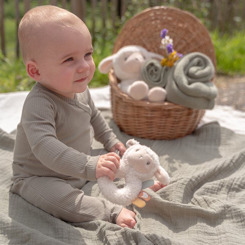 Ringrassel Schaf für Babys zum Greifen und Entdecken