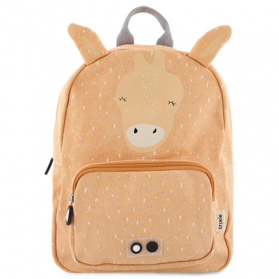 Oranger Trixie Rucksack Frau Giraffe – Detailansicht des praktischen Kinder-Rucksacks für Kindergarten und Ausflüge