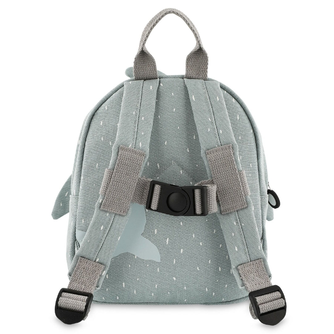 Blauer Trixie Rucksack Herr Hai – Kinder-Rucksack mit Haimotiv und verstellbaren Trägern für Kindergarten und Ausflüge